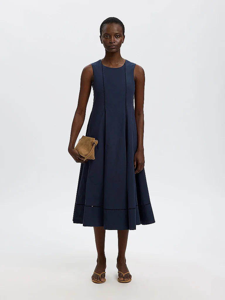 SELECTED FEMME Midikleid SLFDELIA bleu marine | 40